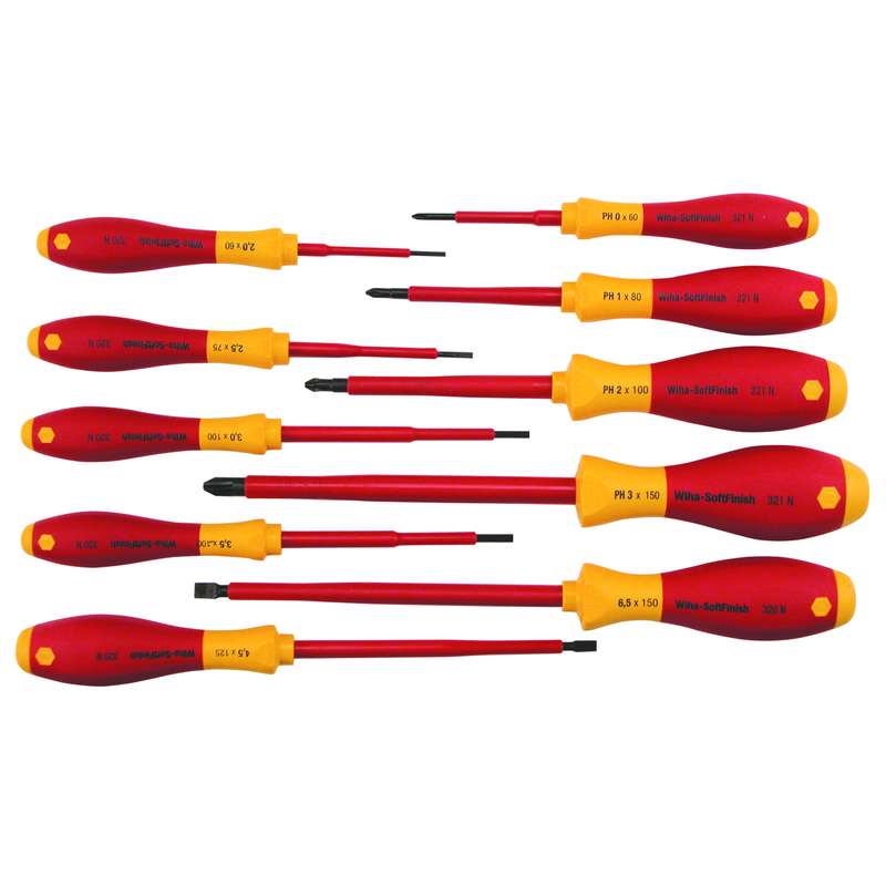 Insulated Screwdriver Set with Cushion Grip, 10 Piece